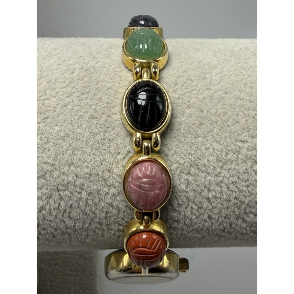 Gruen Precision 358-902.105 New Battery Scarab Beetle Ladies Watch 19MM 7.25